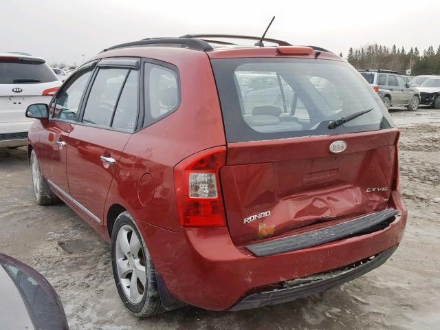 KNAFG526687134533 - 2008 KIA RONDO LX RED photo 3