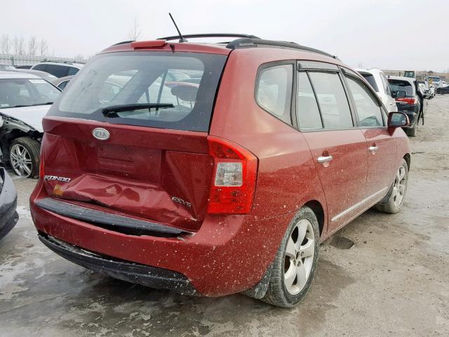 KNAFG526687134533 - 2008 KIA RONDO LX RED photo 4