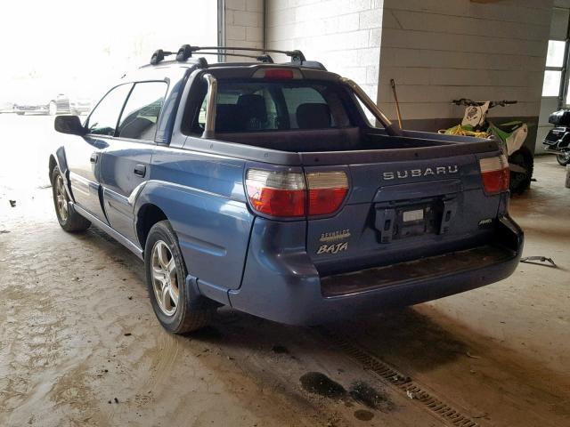 4S4BT62C367104603 - 2006 SUBARU BAJA SPORT BLUE photo 3