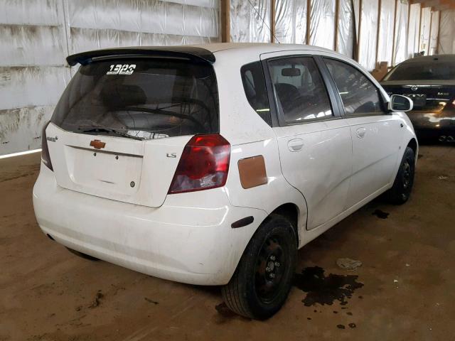 KL1TD66618B083090 - 2008 CHEVROLET AVEO BASE თეთრი ფოტო 4