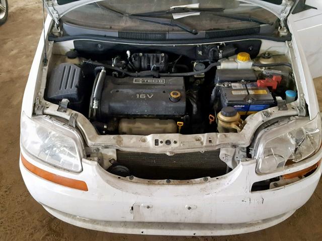 KL1TD66618B083090 - 2008 CHEVROLET AVEO BASE თეთრი ფოტო 7