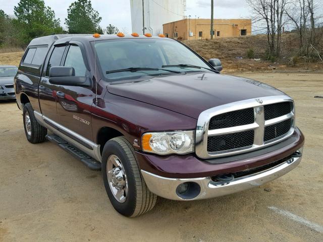 3D7KR28C45G727742 - 2005 DODGE RAM 2500 S MAROON photo 1