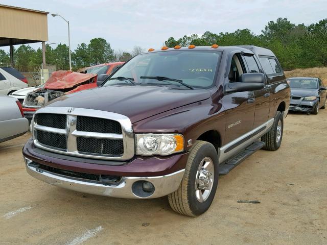 3D7KR28C45G727742 - 2005 DODGE RAM 2500 S MAROON photo 2