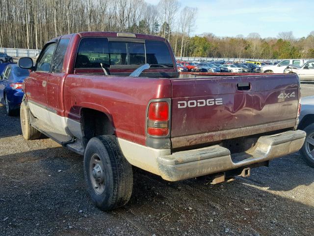 1B7KF23621J572430 - 2001 DODGE RAM 2500 BURGUNDY photo 3