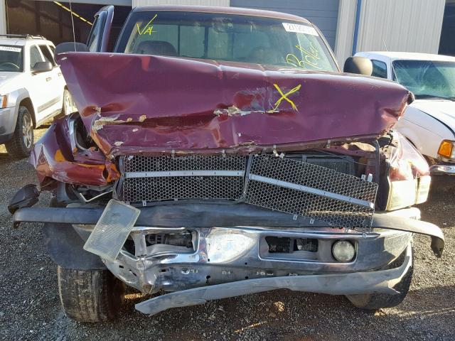 1B7KF23621J572430 - 2001 DODGE RAM 2500 BURGUNDY photo 9