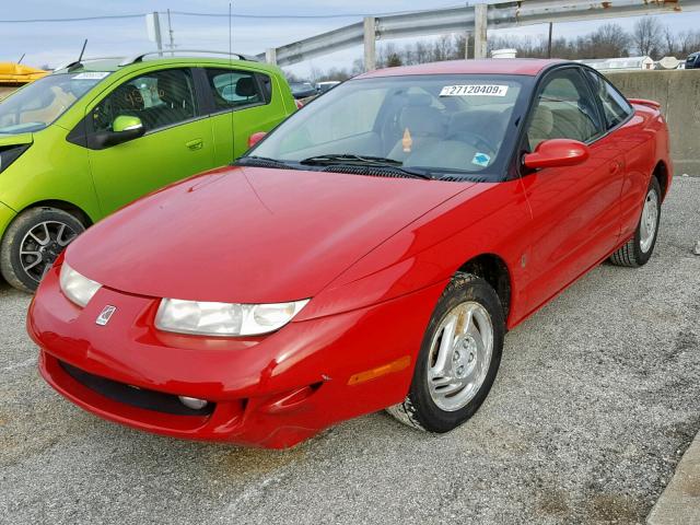 1G8ZH1277WZ271121 - 1998 SATURN SC2 RED photo 2