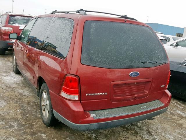 2FMZA57664BA85146 - 2004 FORD FREESTAR S MAROON photo 3