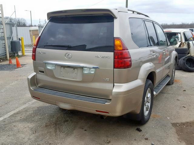 JTJBT20X450083056 - 2005 LEXUS GX 470 GOLD photo 4