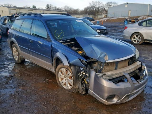 4S4BP60C986351818 - 2008 SUBARU OUTBACK BLUE photo 1