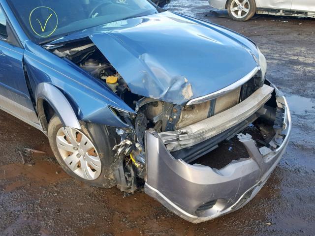 4S4BP60C986351818 - 2008 SUBARU OUTBACK BLUE photo 9