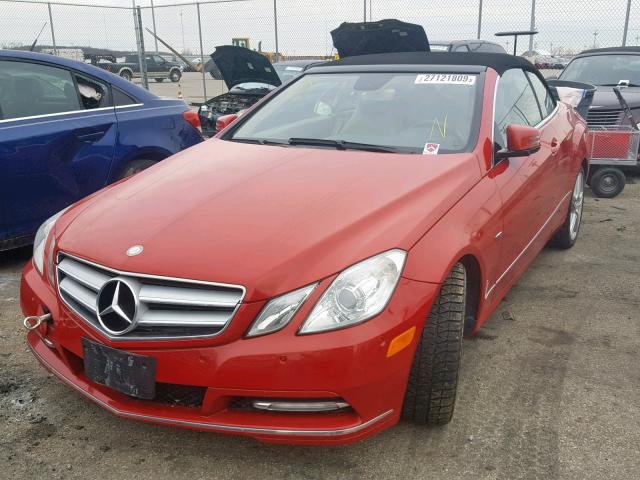 WDDKK5KF8CF161785 - 2012 MERCEDES-BENZ E 350 RED photo 2