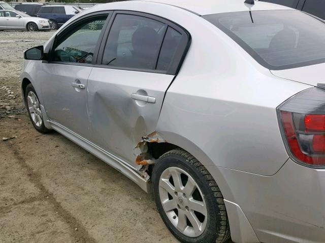 3N1AB6AP7BL655570 - 2011 NISSAN SENTRA 2.0 SILVER photo 9