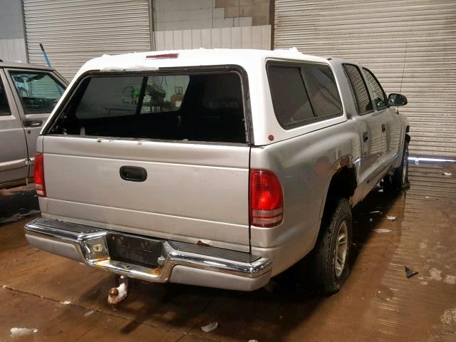 1D7HG38N34S519771 - 2004 DODGE DAKOTA QUA SILVER photo 4