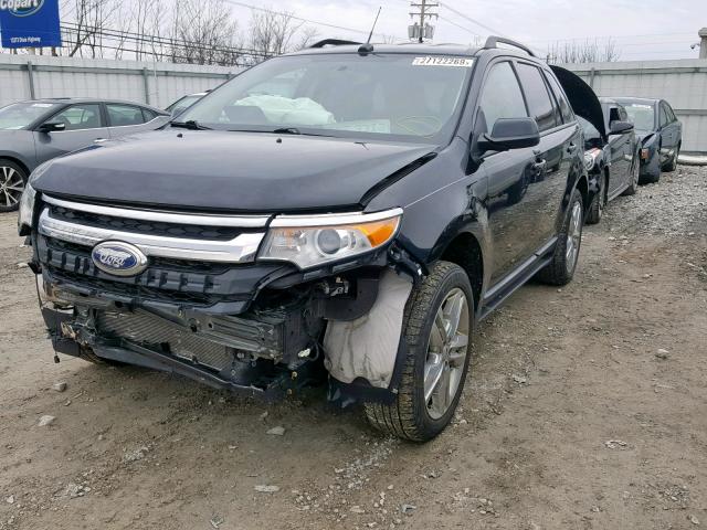 2FMDK3J97DBA06663 - 2013 FORD EDGE SEL BLACK photo 2