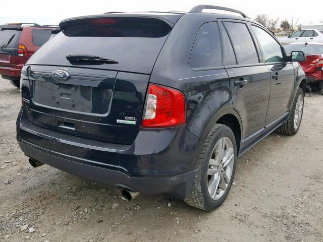 2FMDK3J97DBA06663 - 2013 FORD EDGE SEL BLACK photo 4