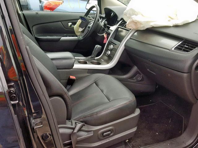 2FMDK3J97DBA06663 - 2013 FORD EDGE SEL BLACK photo 5