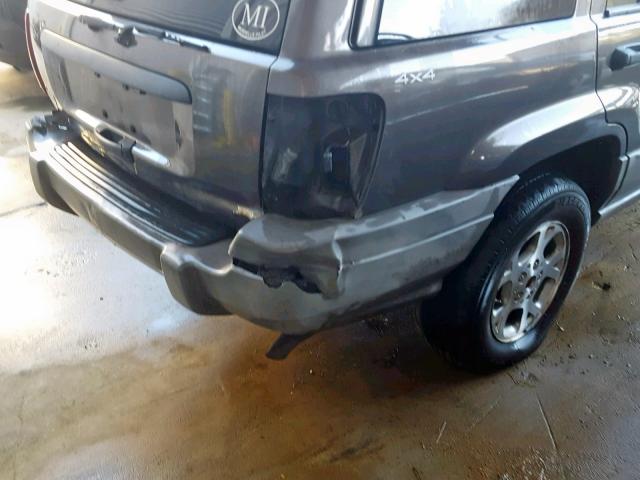 1J4GW58S9XC658306 - 1999 JEEP GRAND CHER GRAY photo 9