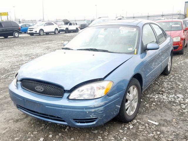 1FAFP56U75A307203 - 2005 FORD TAURUS SEL BLUE photo 2