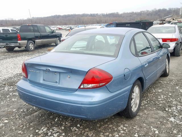 1FAFP56U75A307203 - 2005 FORD TAURUS SEL BLUE photo 4