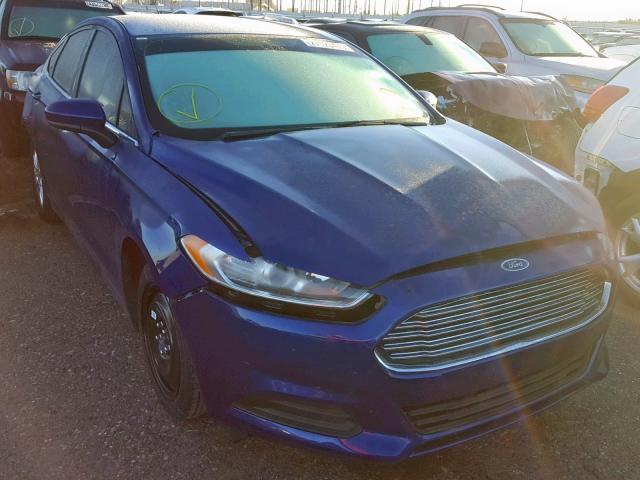 3FA6P0G74GR359778 - 2016 FORD FUSION S BLUE photo 1