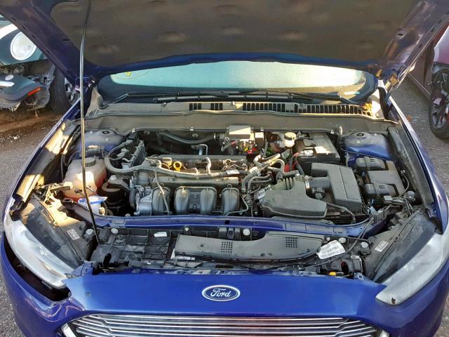 3FA6P0G74GR359778 - 2016 FORD FUSION S BLUE photo 7