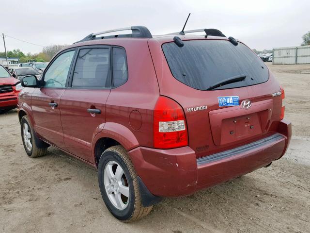 KM8JM12BX5U119411 - 2005 HYUNDAI TUCSON GL BURGUNDY photo 3