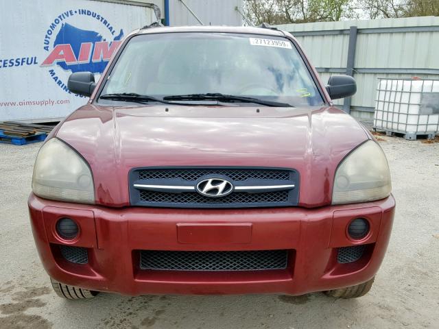 KM8JM12BX5U119411 - 2005 HYUNDAI TUCSON GL BURGUNDY photo 9