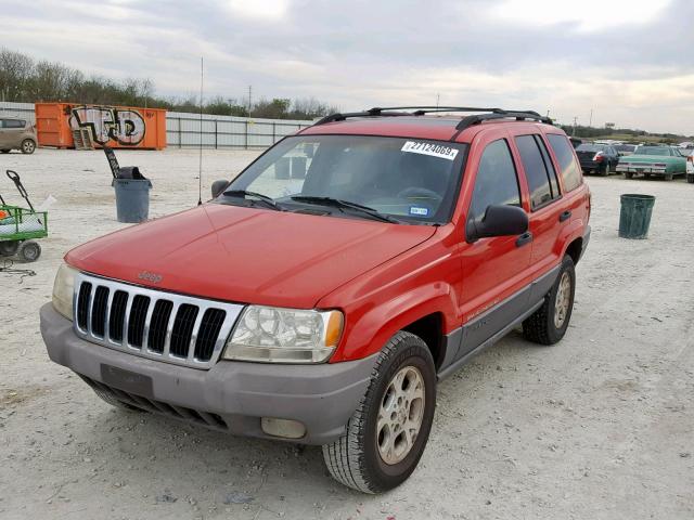 1J4GW48S91C615196 - 2001 JEEP GRAND CHER RED photo 2