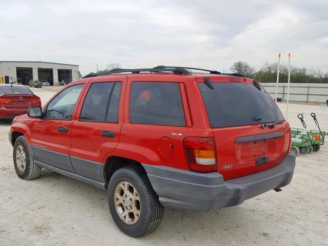 1J4GW48S91C615196 - 2001 JEEP GRAND CHER RED photo 3