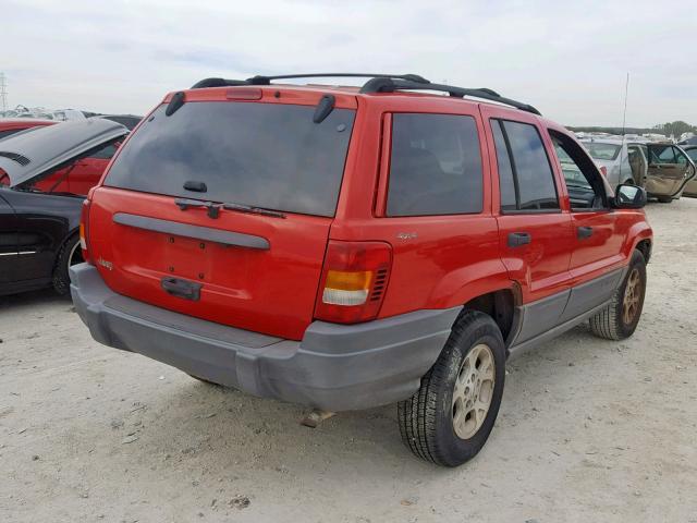 1J4GW48S91C615196 - 2001 JEEP GRAND CHER RED photo 4