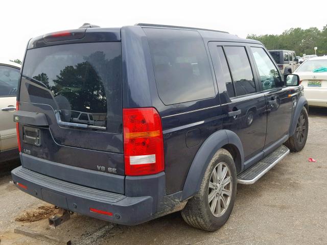 SALAE25458A493217 - 2008 LAND ROVER LR3 SE BLUE photo 4