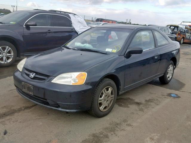 1HGEM21281L035439 - 2001 HONDA CIVIC DX BLACK photo 2