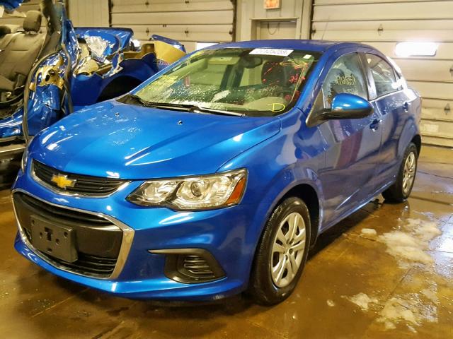 1G1JB5SH7H4156399 - 2017 CHEVROLET SONIC LS ლურჯი ფოტო 2