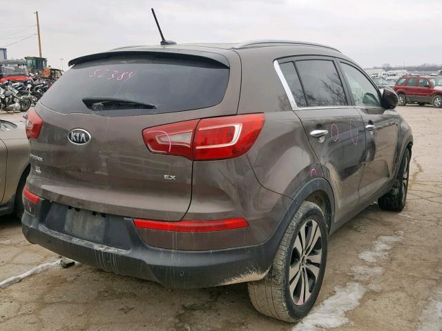 KNDPC3A20C7174105 - 2012 KIA SPORTAGE E BROWN photo 4