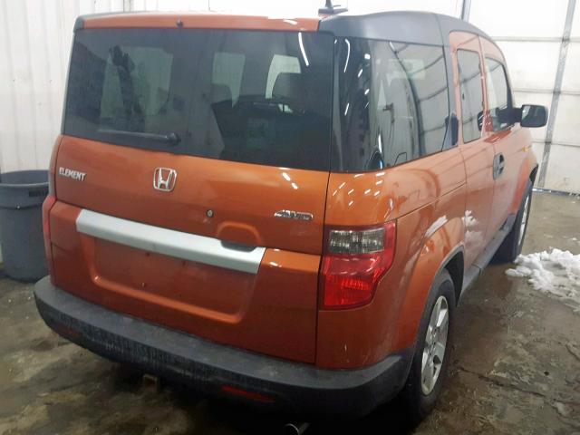 5J6YH2H73AL004319 - 2010 HONDA ELEMENT EX ORANGE photo 4