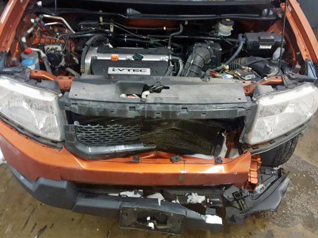 5J6YH2H73AL004319 - 2010 HONDA ELEMENT EX ORANGE photo 7