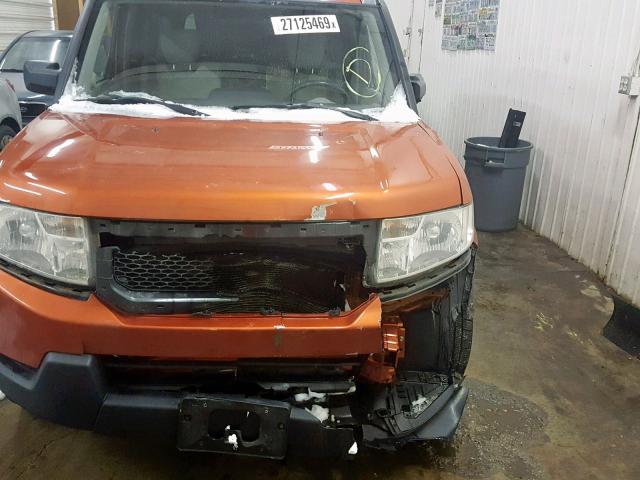 5J6YH2H73AL004319 - 2010 HONDA ELEMENT EX ORANGE photo 9