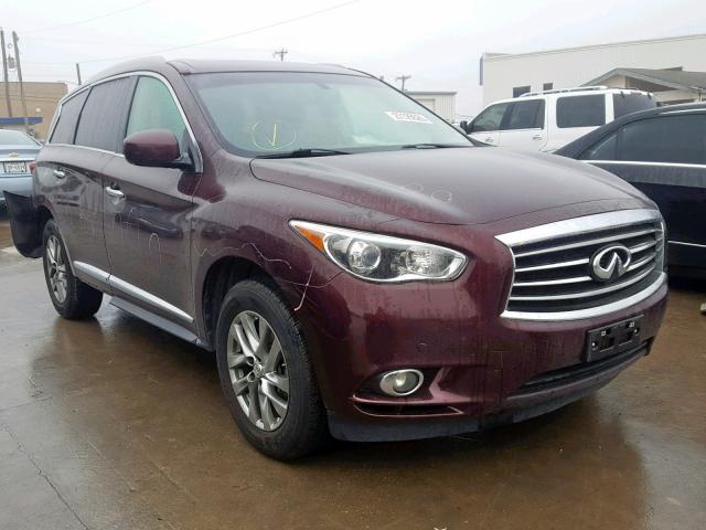 5N1AL0MN4DC337997 - 2013 INFINITI JX35 MAROON photo 1