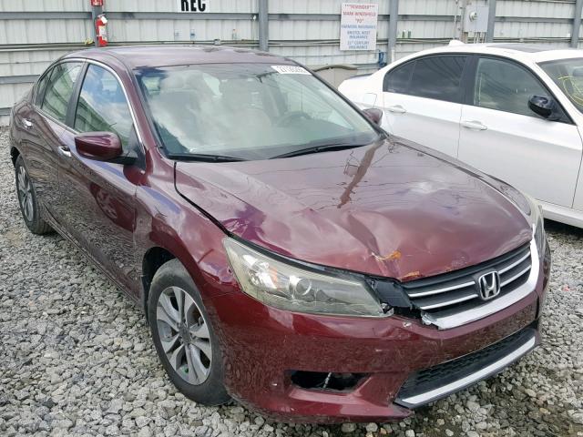 1HGCR2F39FA124398 - 2015 HONDA ACCORD LX MAROON photo 1