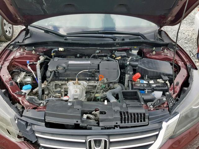 1HGCR2F39FA124398 - 2015 HONDA ACCORD LX MAROON photo 7