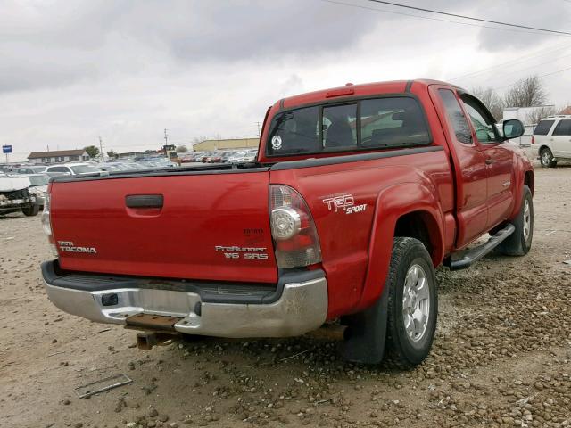 5TETU62N89Z593939 - 2009 TOYOTA TACOMA PRE RED photo 4