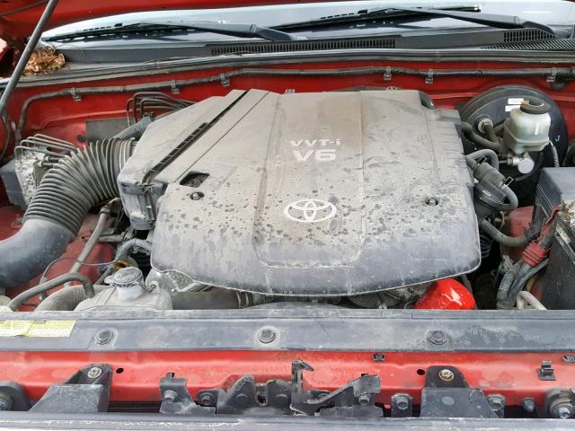 5TETU62N89Z593939 - 2009 TOYOTA TACOMA PRE RED photo 7