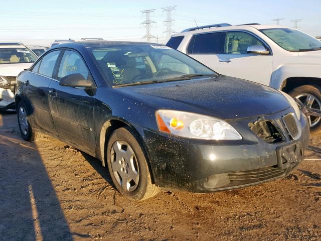 1G2ZF58B074257482 - 2007 PONTIAC G6 VALUE L BLACK photo 1