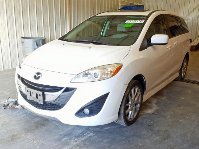 JM1CW2DL2C0143788 - 2012 MAZDA 5 WHITE photo 2