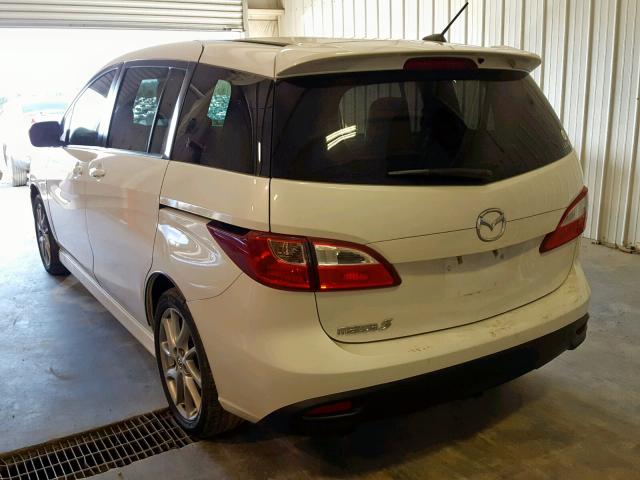 JM1CW2DL2C0143788 - 2012 MAZDA 5 WHITE photo 3