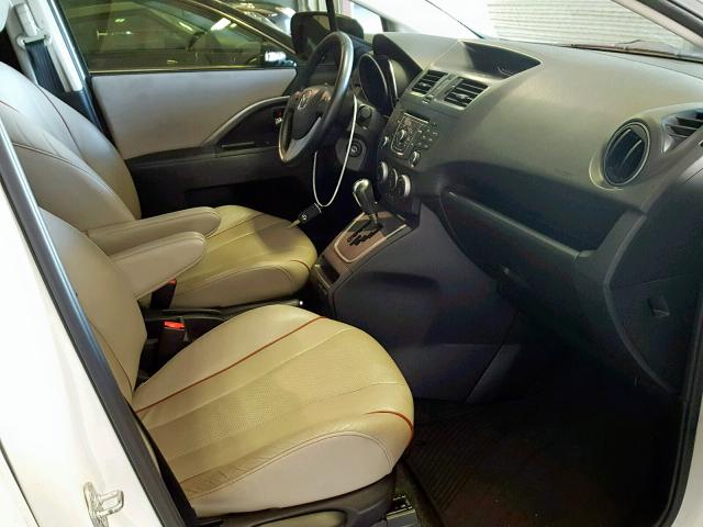 JM1CW2DL2C0143788 - 2012 MAZDA 5 WHITE photo 5