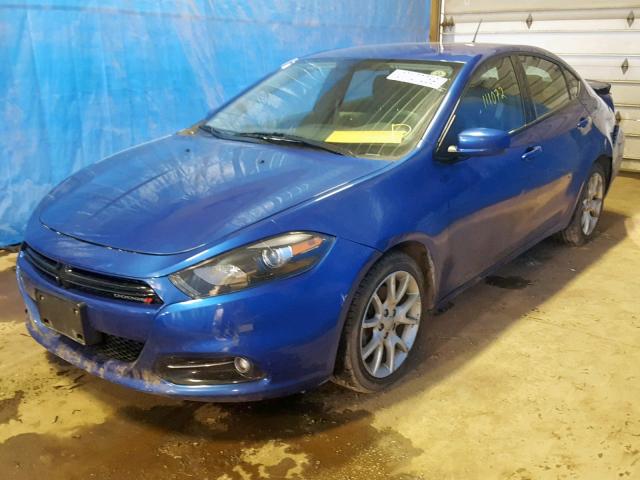 1C3CDFBA8DD301385 - 2013 DODGE DART SXT BLUE photo 2