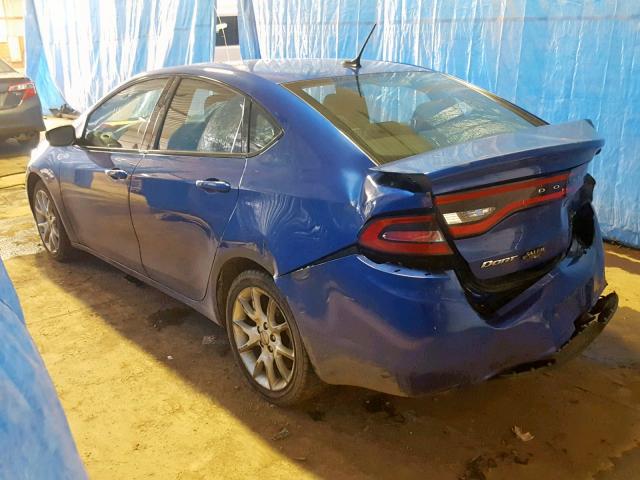 1C3CDFBA8DD301385 - 2013 DODGE DART SXT BLUE photo 3