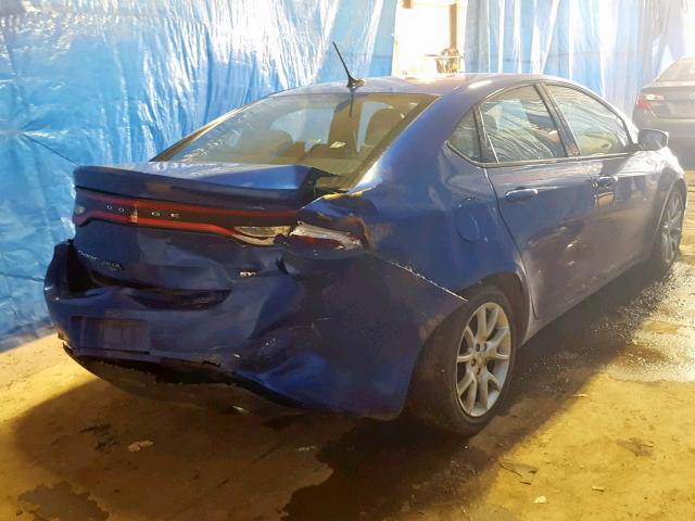 1C3CDFBA8DD301385 - 2013 DODGE DART SXT BLUE photo 4