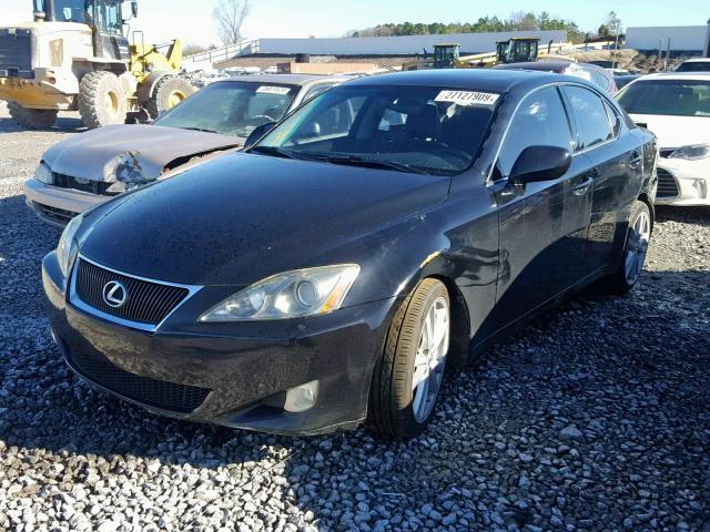 JTHBK262575033238 - 2007 LEXUS IS 250 BLACK photo 2